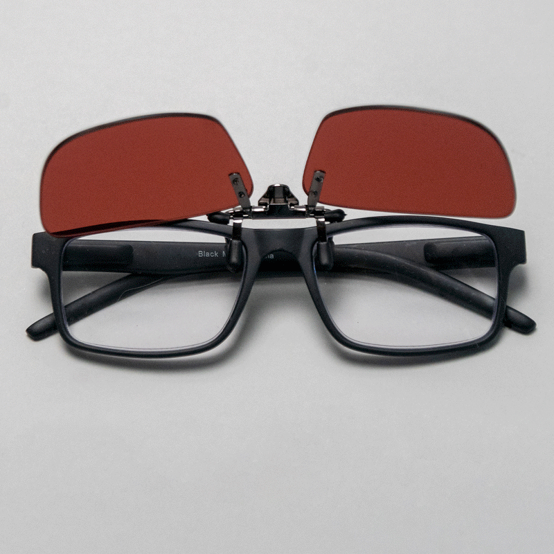 Medium Clip On Rectangle Frame Eyeglasses - Outdoor Protan
