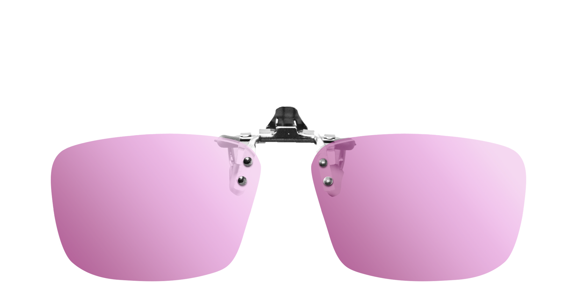 Medium Rectangle Clip On Flip Up Sunglasses - Indoor Universal