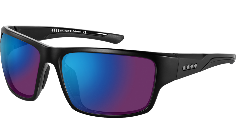 Large Rectangular Modoc Color Blind Sunglasses
