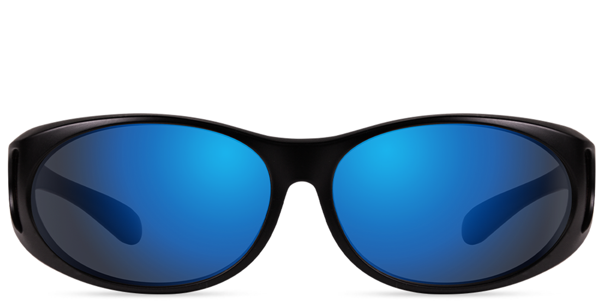 Avalon Black Wrap-Around Over Prescription Sunglasses