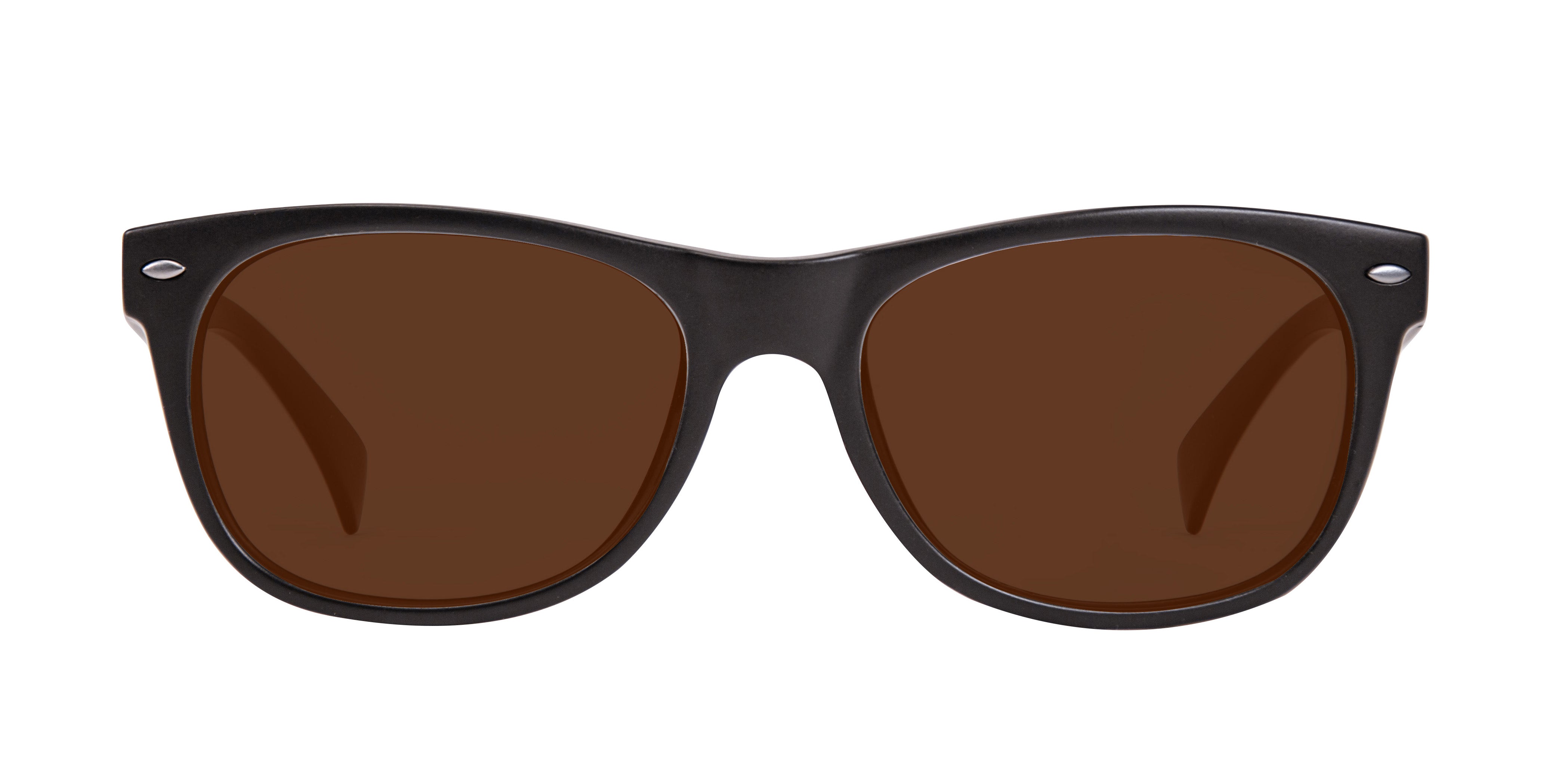 Black sunglasses on sale with brown lenses